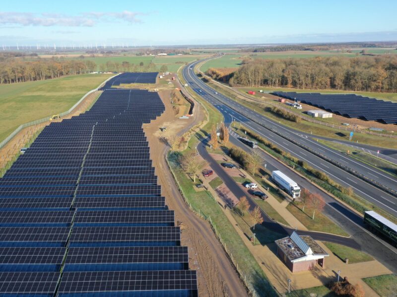 Alles in die Landschaft eingebettet wie dieses Luftbild schön zeigt