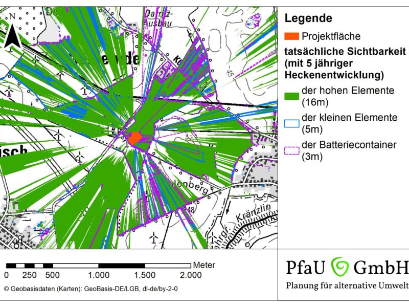 Sichtbarkeitsanalyse zum Batteriespeicher